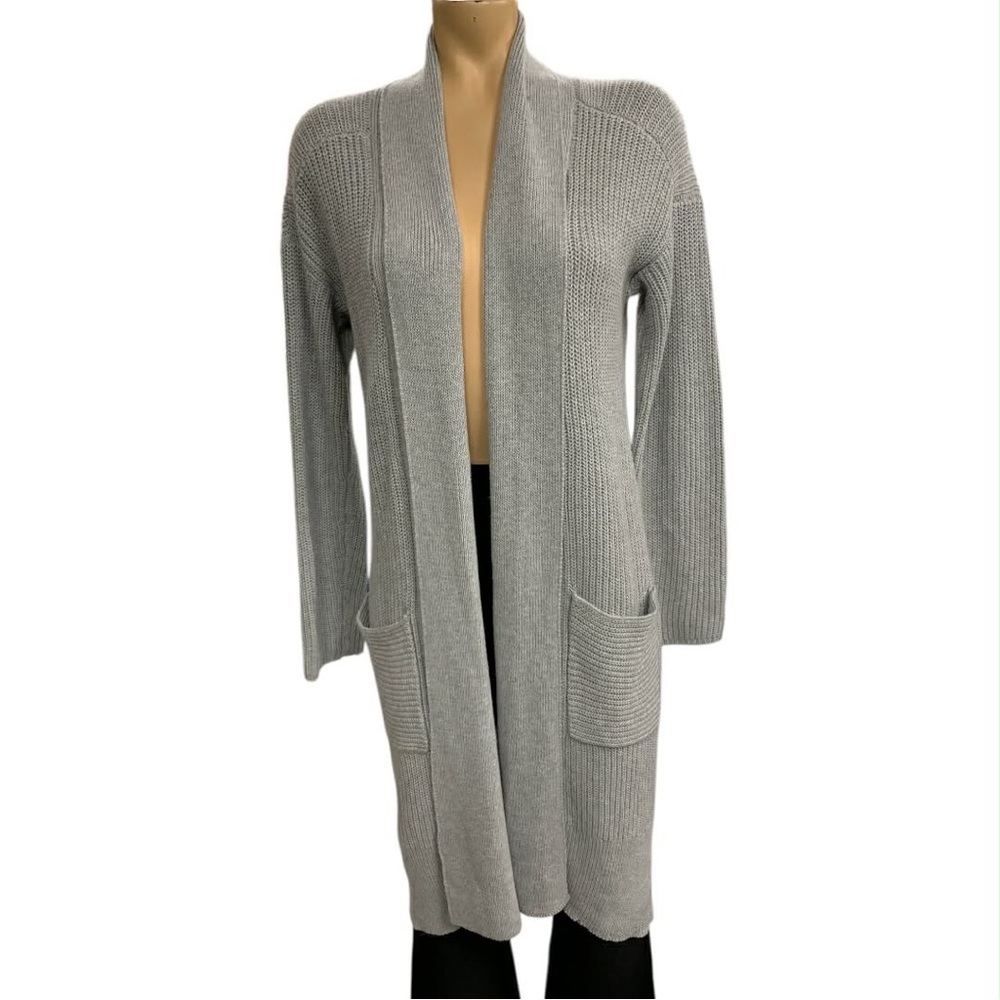 Kenneth Cole Light Gray Long Cardigan Size S